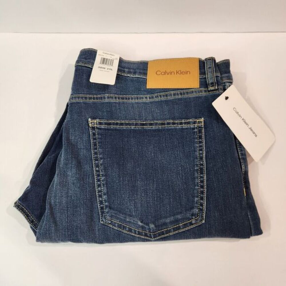 New Designer Calvin Klein Men's Slim Straight‎ Jean Ashton Blue 38X29, 40EO700